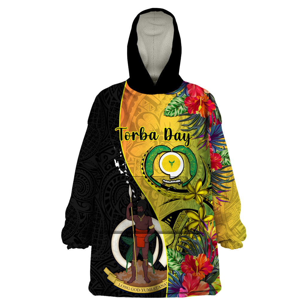 vanuatu-torba-day-wearable-blanket-hoodie-coat-of-arms-mix-tropical-flowers