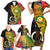 personalised-vanuatu-torba-day-family-matching-short-sleeve-bodycon-dress-and-hawaiian-shirt-coat-of-arms-mix-tropical-flowers