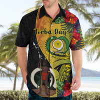 Personalised Vanuatu Torba Day Hawaiian Shirt Coat Of Arms Mix Tropical Flowers LT14 - Polynesian Pride