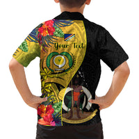 Personalised Vanuatu Torba Day Hawaiian Shirt Coat Of Arms Mix Tropical Flowers LT14 - Polynesian Pride