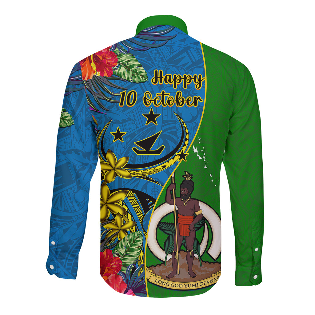 vanuatu-malampa-day-long-sleeve-button-shirt-coat-of-arms-mix-tropical-flowers