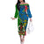 personalised-vanuatu-malampa-day-family-matching-off-shoulder-long-sleeve-dress-and-hawaiian-shirt-coat-of-arms-mix-tropical-flowers