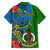 personalised-vanuatu-malampa-day-family-matching-off-shoulder-short-dress-and-hawaiian-shirt-coat-of-arms-mix-tropical-flowers