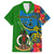 personalised-vanuatu-malampa-day-family-matching-short-sleeve-bodycon-dress-and-hawaiian-shirt-coat-of-arms-mix-tropical-flowers