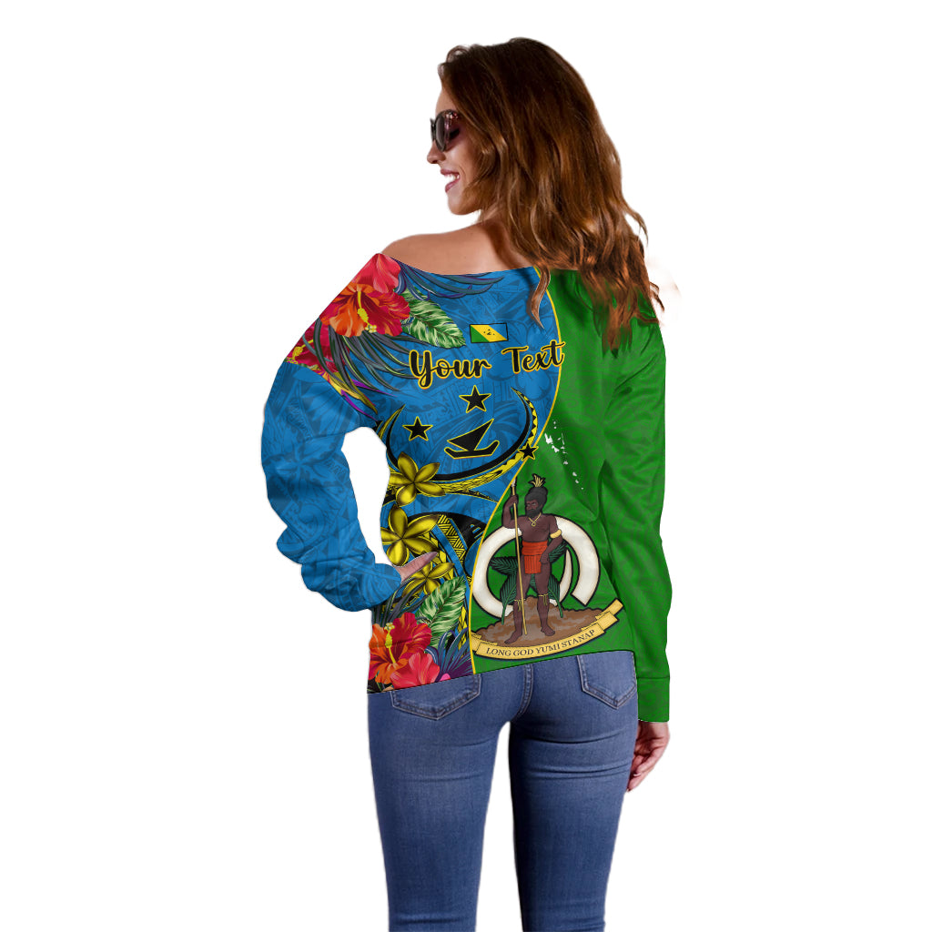 personalised-vanuatu-malampa-day-off-shoulder-sweater-coat-of-arms-mix-tropical-flowers