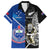 New Zealand And Samoa Rugby Family Matching Puletasi Dress and Hawaiian Shirt All Black Tiki Fern Mix Manu Samoa 2023 World Cup LT14 Dad's Shirt - Short Sleeve Black - Polynesian Pride