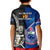 New Zealand And Samoa Rugby Kid Polo Shirt All Black Tiki Fern Mix Manu Samoa 2023 World Cup LT14 - Polynesian Pride