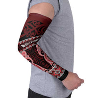 Kia Ora New Zealand Arm Sleeves Maori Language Week Whero Taniko Motif - Polynesian Pride