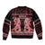 Kia Ora New Zealand Bomber Jacket Maori Language Week Whero Taniko Motif - Polynesian Pride