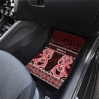 Kia Ora New Zealand Car Mats Maori Language Week Whero Taniko Motif - Polynesian Pride