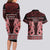 Kia Ora New Zealand Couples Matching Long Sleeve Bodycon Dress and Hawaiian Shirt Maori Language Week Whero Taniko Motif - Polynesian Pride