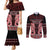Kia Ora New Zealand Couples Matching Mermaid Dress and Long Sleeve Button Shirt Maori Language Week Whero Taniko Motif - Polynesian Pride