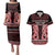 Kia Ora New Zealand Couples Matching Puletasi and Hawaiian Shirt Maori Language Week Whero Taniko Motif - Polynesian Pride