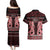 Kia Ora New Zealand Couples Matching Puletasi and Hawaiian Shirt Maori Language Week Whero Taniko Motif - Polynesian Pride