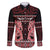 Kia Ora New Zealand Family Matching Off The Shoulder Long Sleeve Dress and Hawaiian Shirt Maori Language Week Whero Taniko Motif - Polynesian Pride