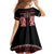 Kia Ora New Zealand Family Matching Off Shoulder Short Dress and Hawaiian Shirt Maori Language Week Whero Taniko Motif - Polynesian Pride