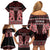 Kia Ora New Zealand Family Matching Off Shoulder Short Dress and Hawaiian Shirt Maori Language Week Whero Taniko Motif - Polynesian Pride