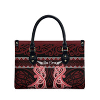 Kia Ora New Zealand Leather Bag Maori Language Week Whero Taniko Motif - Polynesian Pride