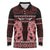 Kia Ora New Zealand Long Sleeve Polo Shirt Maori Language Week Whero Taniko Motif - Polynesian Pride