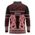 Kia Ora New Zealand Long Sleeve Polo Shirt Maori Language Week Whero Taniko Motif - Polynesian Pride