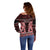 Kia Ora New Zealand Off Shoulder Sweater Maori Language Week Whero Taniko Motif - Polynesian Pride