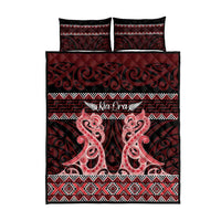 Kia Ora New Zealand Quilt Bed Set Maori Language Week Whero Taniko Motif - Polynesian Pride