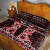 Kia Ora New Zealand Quilt Bed Set Maori Language Week Whero Taniko Motif - Polynesian Pride