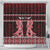 Kia Ora New Zealand Shower Curtain Maori Language Week Whero Taniko Motif - Polynesian Pride