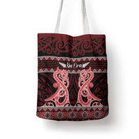 Kia Ora New Zealand Tote Bag Maori Language Week Whero Taniko Motif - Polynesian Pride