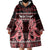 Kia Ora New Zealand Wearable Blanket Hoodie Maori Language Week Whero Taniko Motif - Polynesian Pride