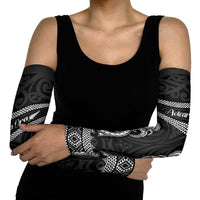 Kia Ora New Zealand Arm Sleeves Maori Language Week Pango Taniko Motif - Polynesian Pride