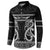 Kia Ora New Zealand Button Sweatshirt Maori Language Week Pango Taniko Motif - Polynesian Pride