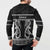 Kia Ora New Zealand Button Sweatshirt Maori Language Week Pango Taniko Motif - Polynesian Pride