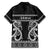 Kia Ora New Zealand Family Matching Off The Shoulder Long Sleeve Dress and Hawaiian Shirt Maori Language Week Pango Taniko Motif - Polynesian Pride