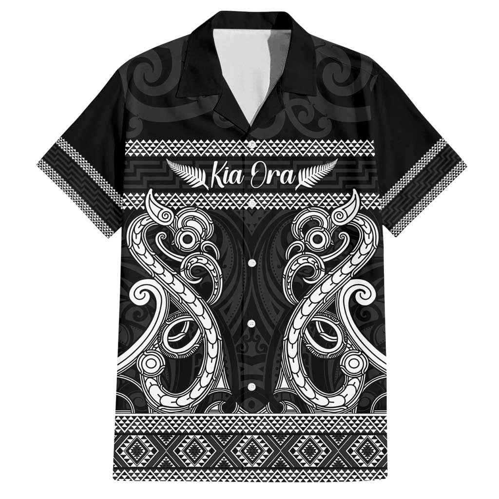 Kia Ora New Zealand Family Matching Puletasi and Hawaiian Shirt Maori Language Week Pango Taniko Motif - Polynesian Pride