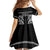 Kia Ora New Zealand Kid Short Sleeve Dress Maori Language Week Pango Taniko Motif - Polynesian Pride