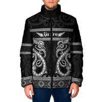 Kia Ora New Zealand Padded Jacket Maori Language Week Pango Taniko Motif - Polynesian Pride