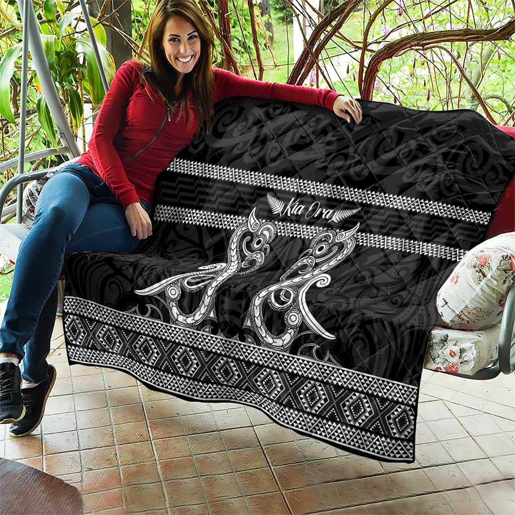 Kia Ora New Zealand Quilt Maori Language Week Pango Taniko Motif - Polynesian Pride