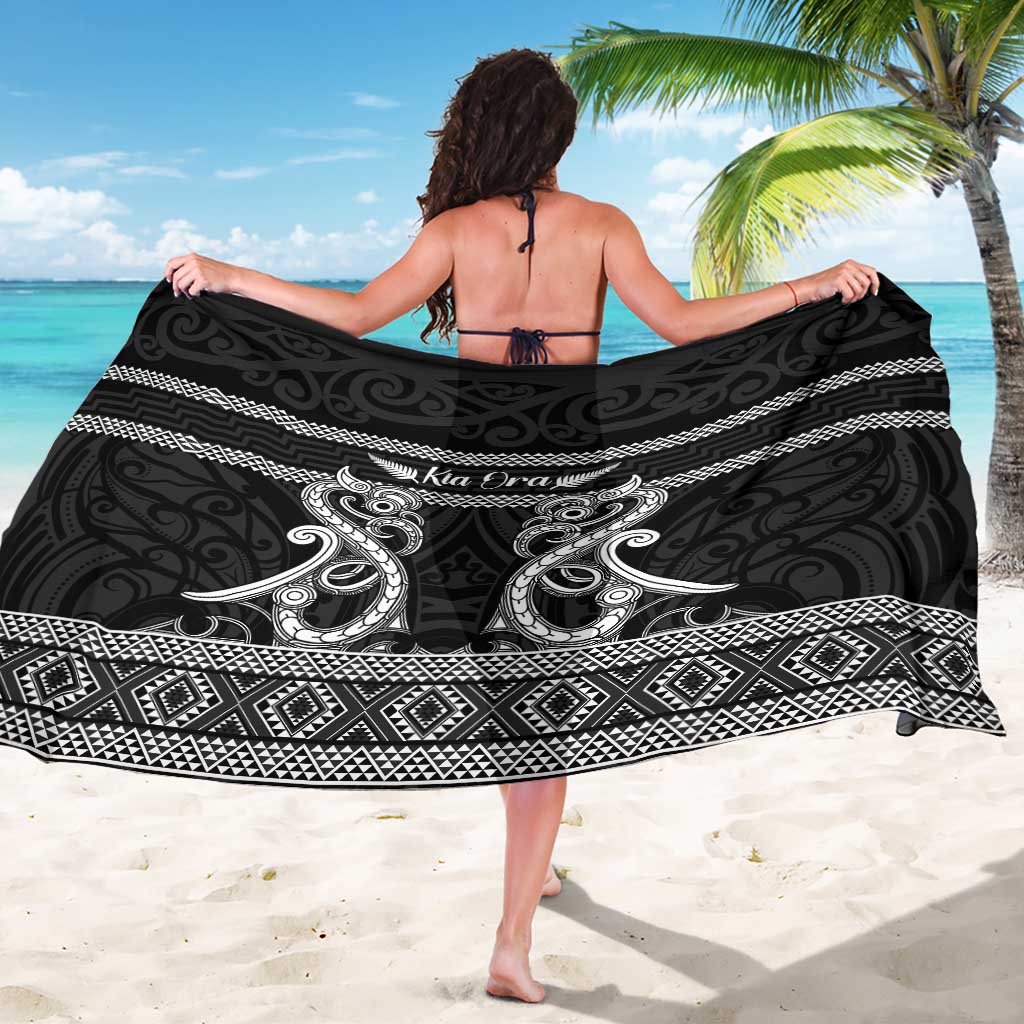Kia Ora New Zealand Sarong Maori Language Week Pango Taniko Motif - Polynesian Pride