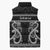 Kia Ora New Zealand Sleeveless Puffer Jacket Maori Language Week Pango Taniko Motif - Polynesian Pride