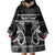 Kia Ora New Zealand Wearable Blanket Hoodie Maori Language Week Pango Taniko Motif - Polynesian Pride