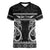 Kia Ora New Zealand Women V-Neck T-Shirt Maori Language Week Pango Taniko Motif - Polynesian Pride