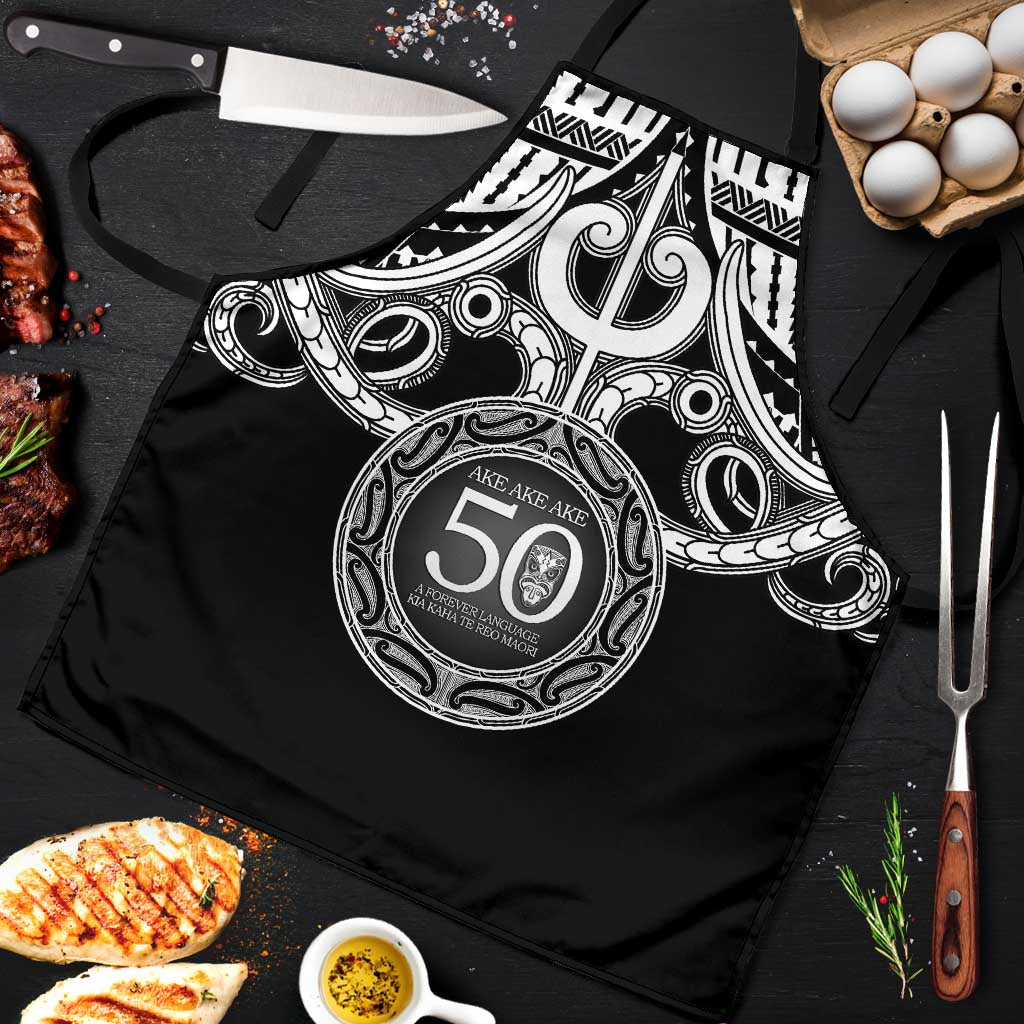 Kia Kaha Te Reo Maori New Zealand Apron 50th Anniversary Ake Ake Ake - Polynesian Pride