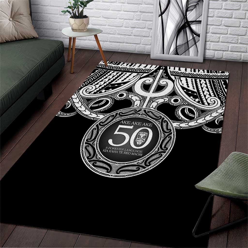 Kia Kaha Te Reo Maori New Zealand Area Rug 50th Anniversary Ake Ake Ake - Polynesian Pride