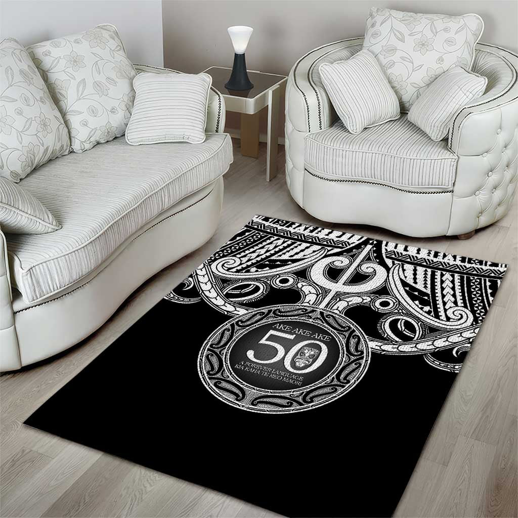 Kia Kaha Te Reo Maori New Zealand Area Rug 50th Anniversary Ake Ake Ake - Polynesian Pride
