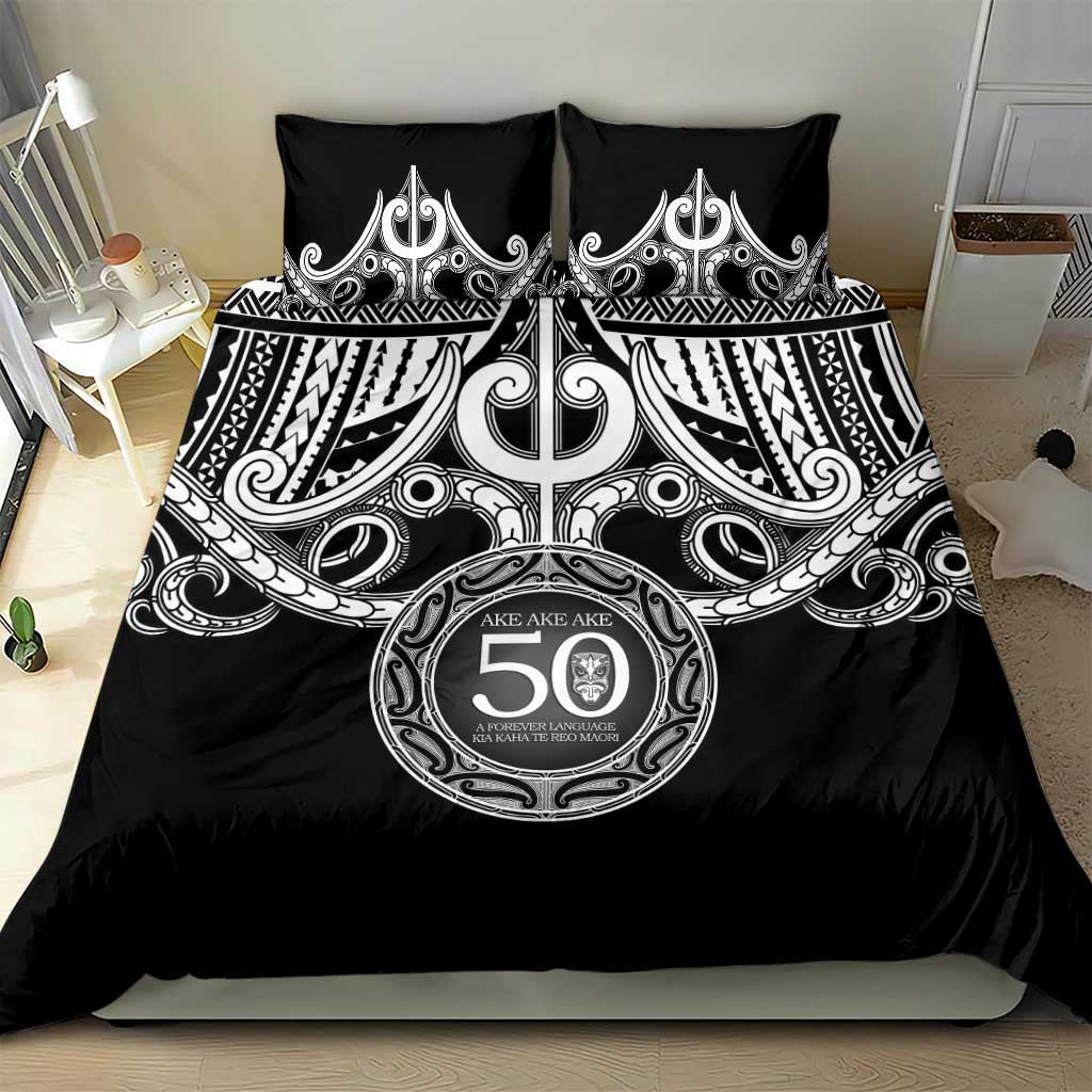 Kia Kaha Te Reo Maori New Zealand Bedding Set 50th Anniversary Ake Ake Ake - Polynesian Pride