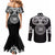 Kia Kaha Te Reo Maori New Zealand Couples Matching Mermaid Dress and Long Sleeve Button Shirt 50th Anniversary Ake Ake Ake - Polynesian Pride