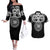 Kia Kaha Te Reo Maori New Zealand Couples Matching Off The Shoulder Long Sleeve Dress and Hawaiian Shirt 50th Anniversary Ake Ake Ake - Polynesian Pride