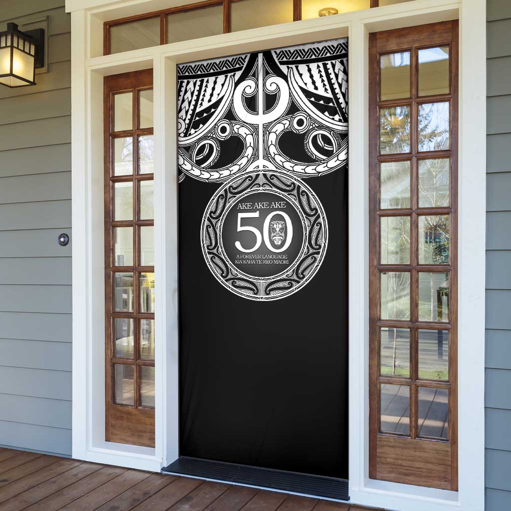 Kia Kaha Te Reo Maori New Zealand Door Cover 50th Anniversary Ake Ake Ake - Polynesian Pride