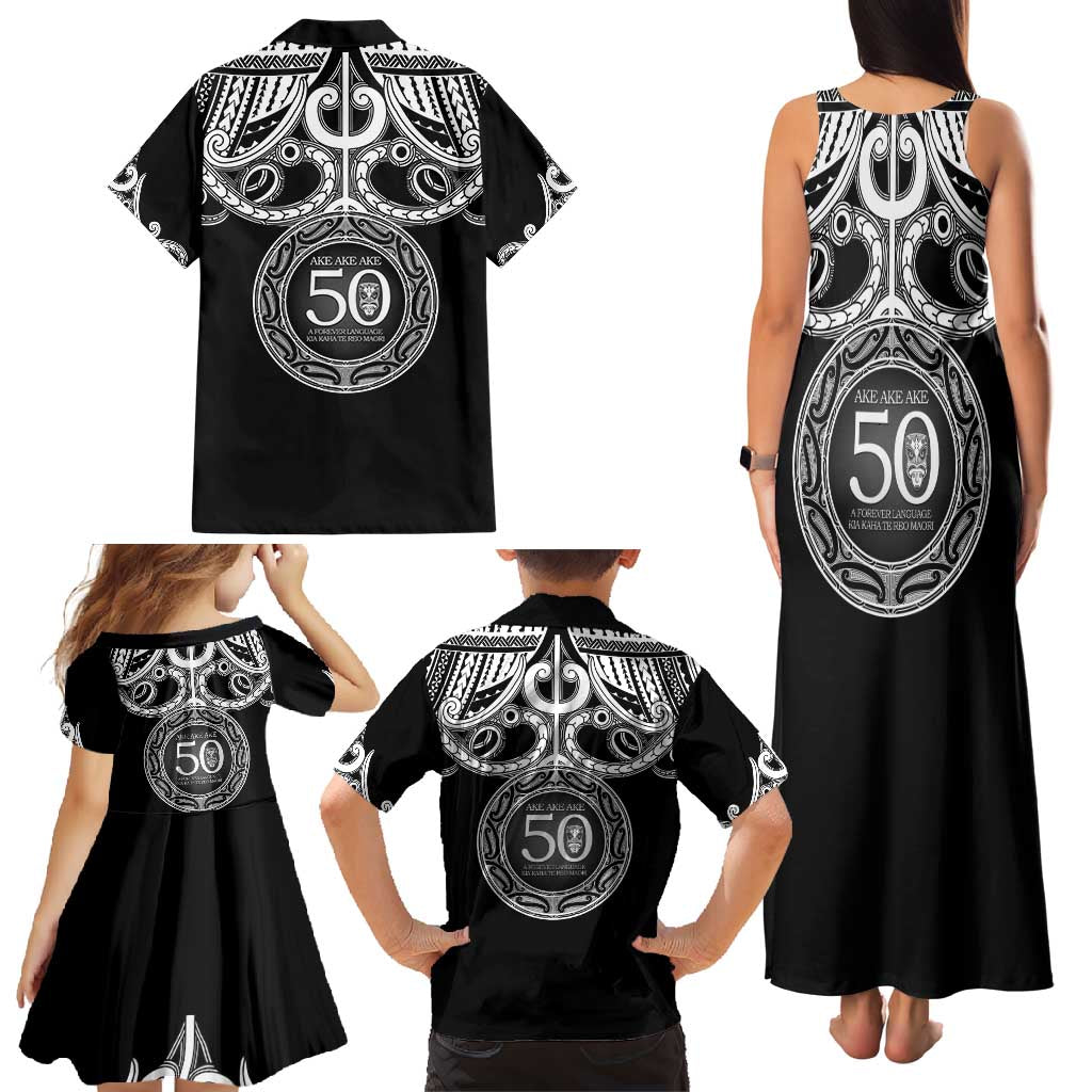 Kia Kaha Te Reo Maori New Zealand Family Matching Tank Maxi Dress and Hawaiian Shirt 50th Anniversary Ake Ake Ake - Polynesian Pride